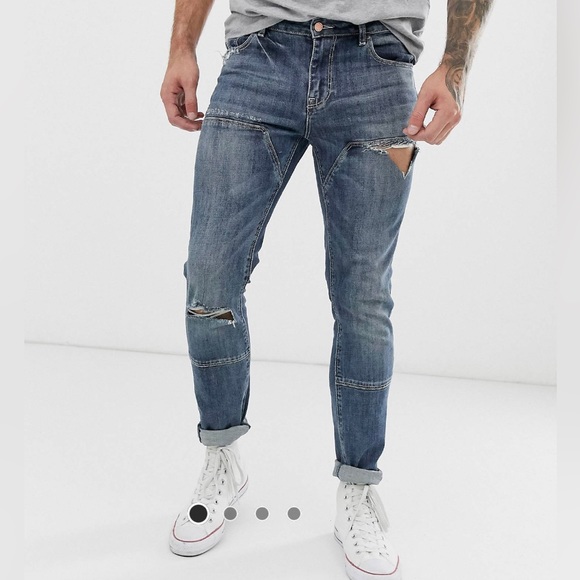 Asos Dark Denim Skinny Jeans - Picture 2 of 6